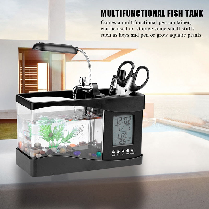LCD-Uhr Mini Fischtank Aquarium | Karnz