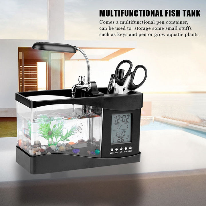 LCD-Uhr Mini Fischtank Aquarium | Karnz