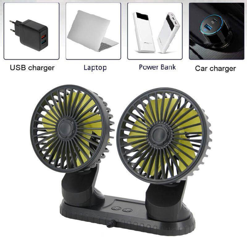 Universeller einstellbarer USB-Dual-Lüfter | Karnz