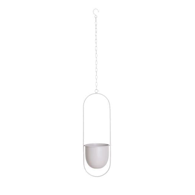 HaloRing Hängender Pflanzenhalter – Metall Hängeblumentopf für drinnen und draußen | Karnz