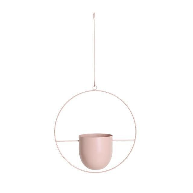 HaloRing Hängender Pflanzenhalter – Metall Hängeblumentopf für drinnen und draußen | Karnz