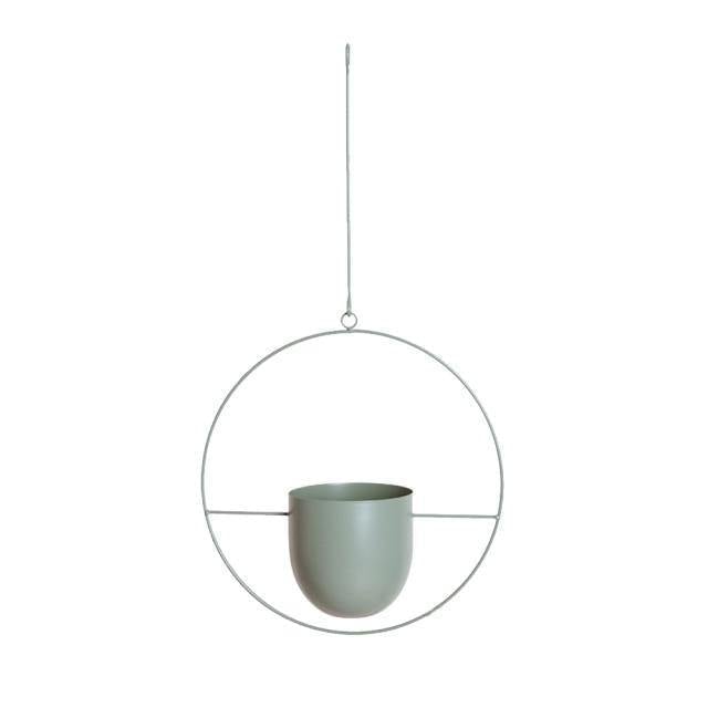 HaloRing Hängender Pflanzenhalter – Metall Hängeblumentopf für drinnen und draußen | Karnz