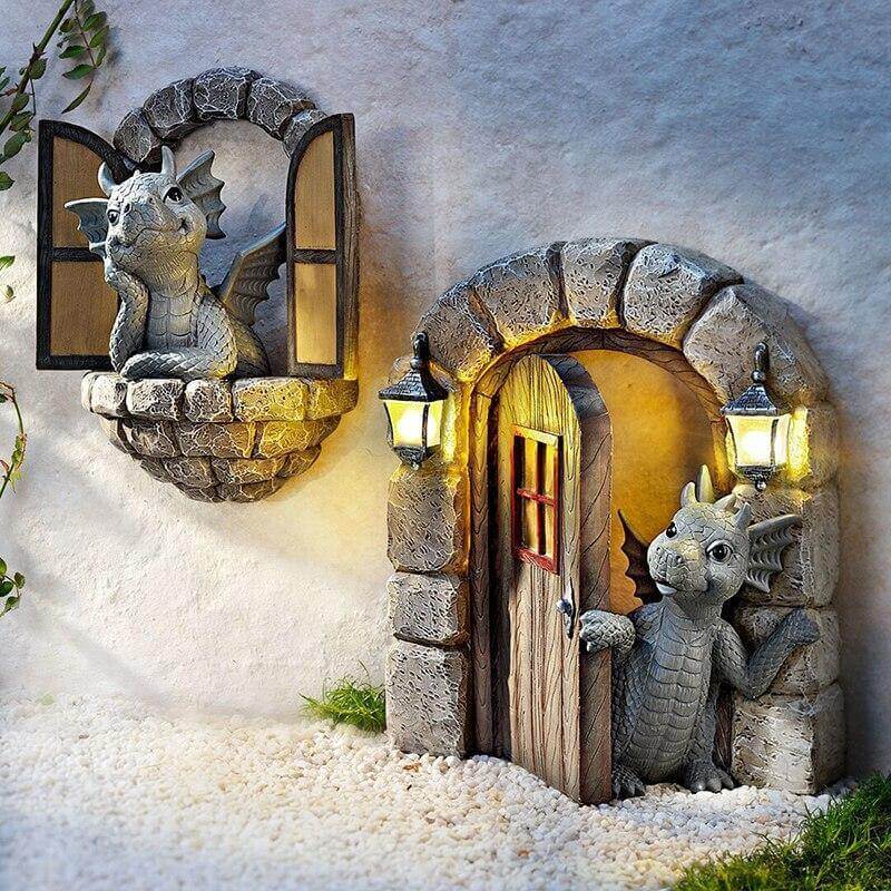 Lovely Courtyard Dragon Wand Skulptur | Karnz