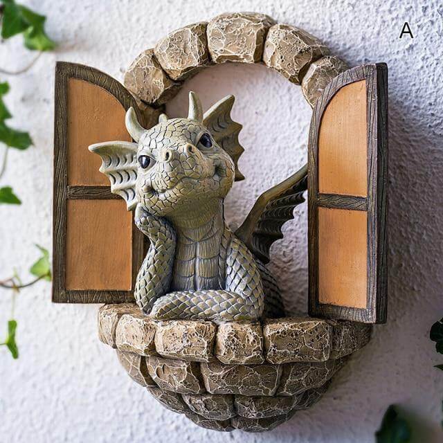 Lovely Courtyard Dragon Wand Skulptur | Karnz