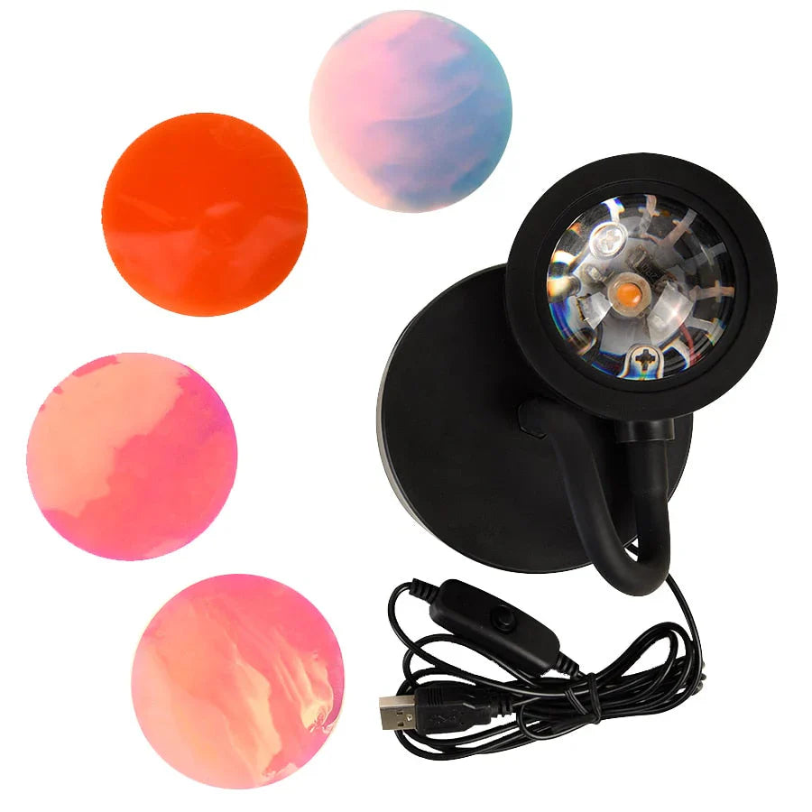 Sonnenuntergang Lampe mit 4 Farben - GlowSphere | Karnz