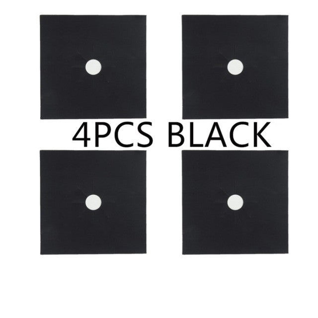 ReusaKarnze 4pcs Glasfaser Gasherd Abdeckungen