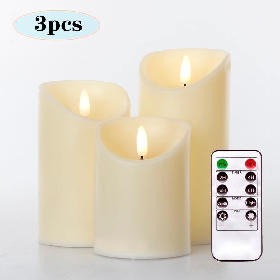 3pcs Fernbedienung LED Flammenlose Kerze | Karnz
