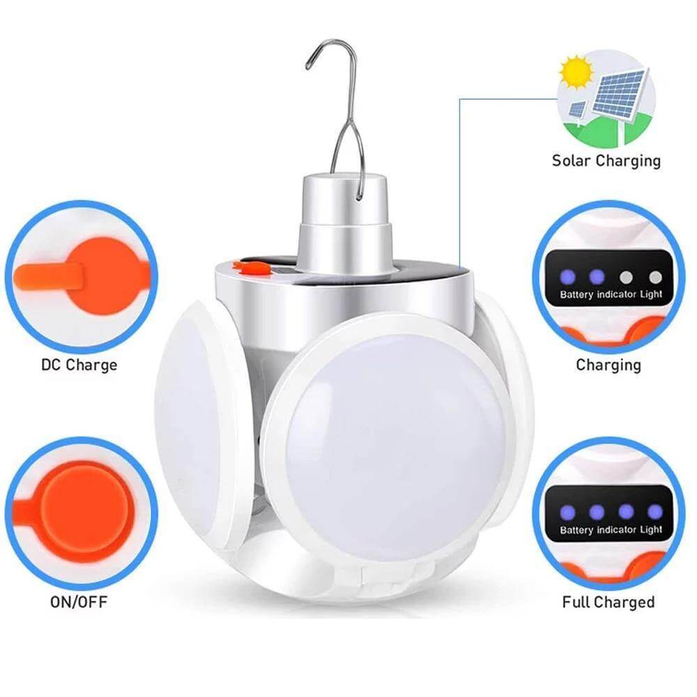 Wasserdichte wiederaufladbare Solar-Campinglampe | Karnz