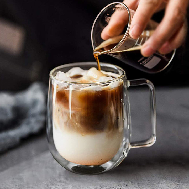 Handgefertigte doppelte thermisch isolierte Glas-Tasse | Karnz