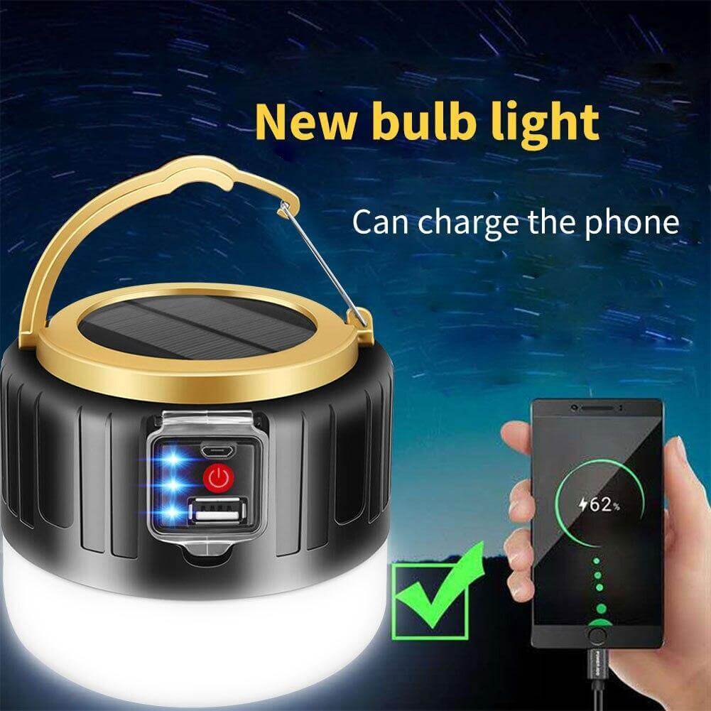 Outdoor wasserdichte Solar wiederaufladbare Camping LED Lampe | Karnz