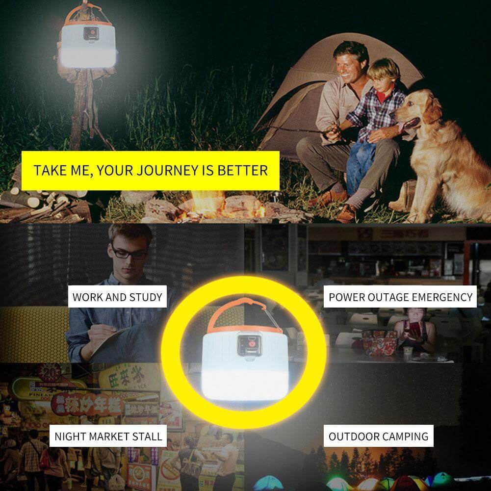 Outdoor wasserdichte Solar wiederaufladbare Camping LED Lampe | Karnz
