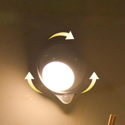 360 Rotierende Wasserfall Körpererkennungsaufladbare Lampe | Karnz