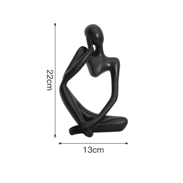 Nordic Abstract Unique Thinker Figur Figur Home Decor | Karnz