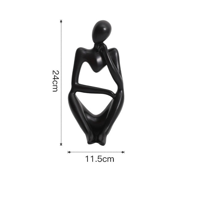 Nordic Abstract Unique Thinker Figur Figur Home Decor | Karnz