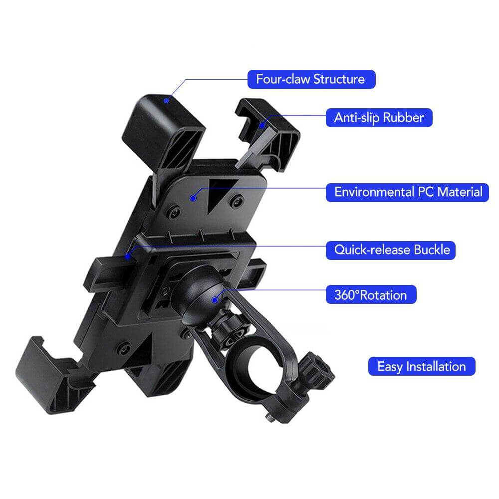 Regulowany automatyczny uchwyt na telefon rowerowy 360° | Karnz