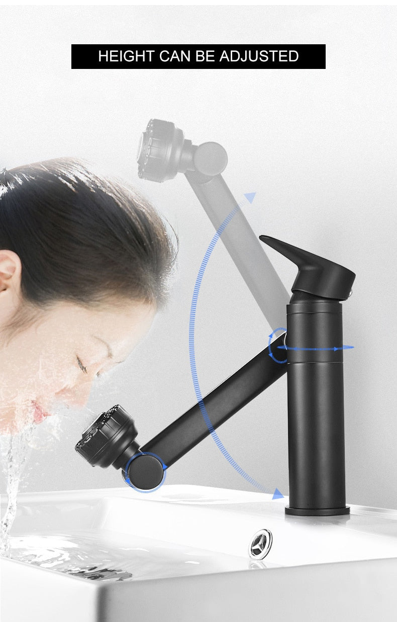 Elegante Luxus Rotierender Becken Wasserhahn