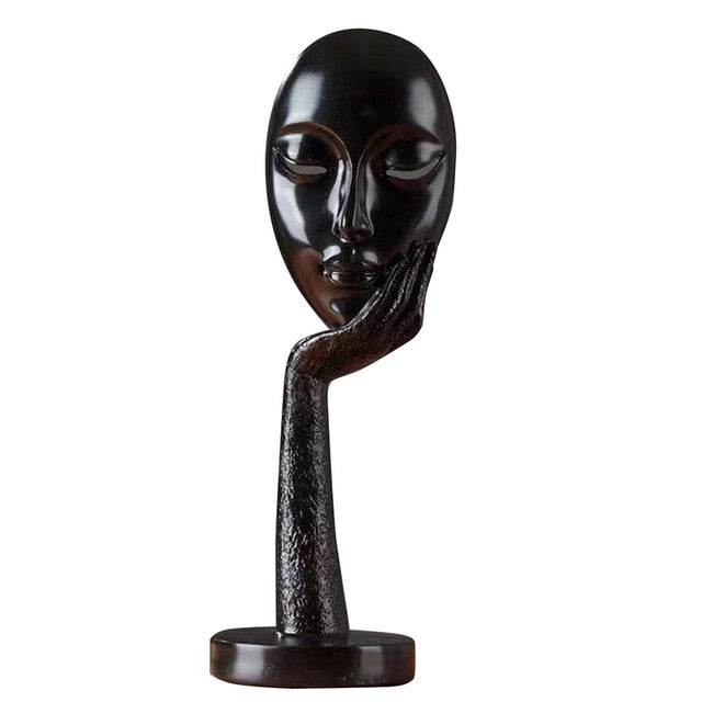 Moderne abstrakte menschliche Gesichts Kunststatue | Karnz