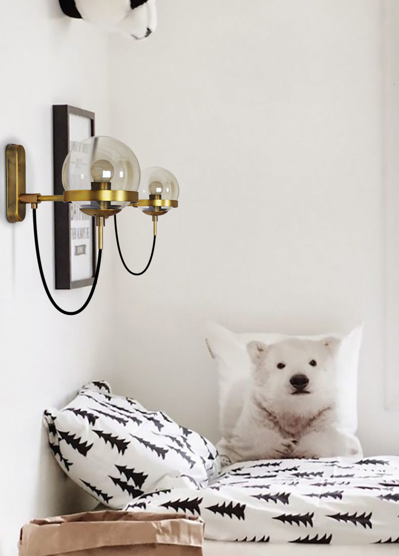Elegante Retro Wand Glas Ball Lampe | Karnz