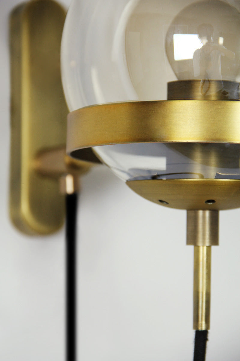 Elegante Retro Wand Glas Ball Lampe | Karnz