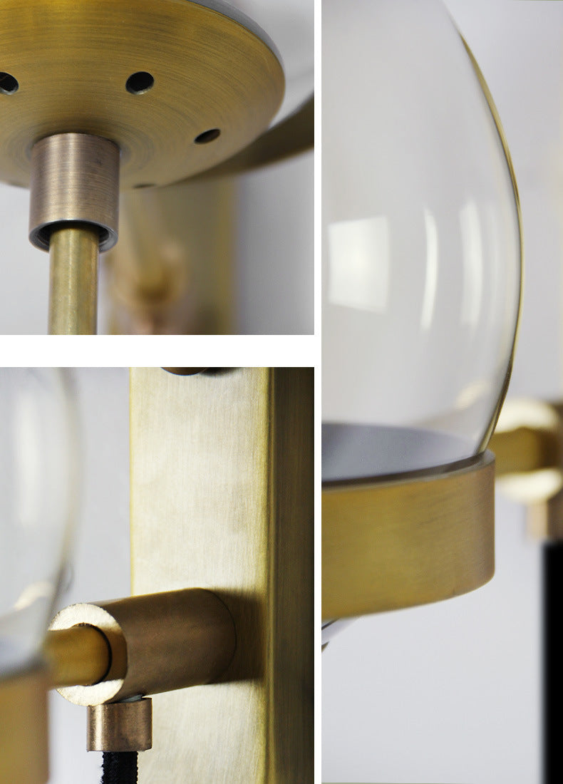Elegante Retro Wand Glas Ball Lampe | Karnz