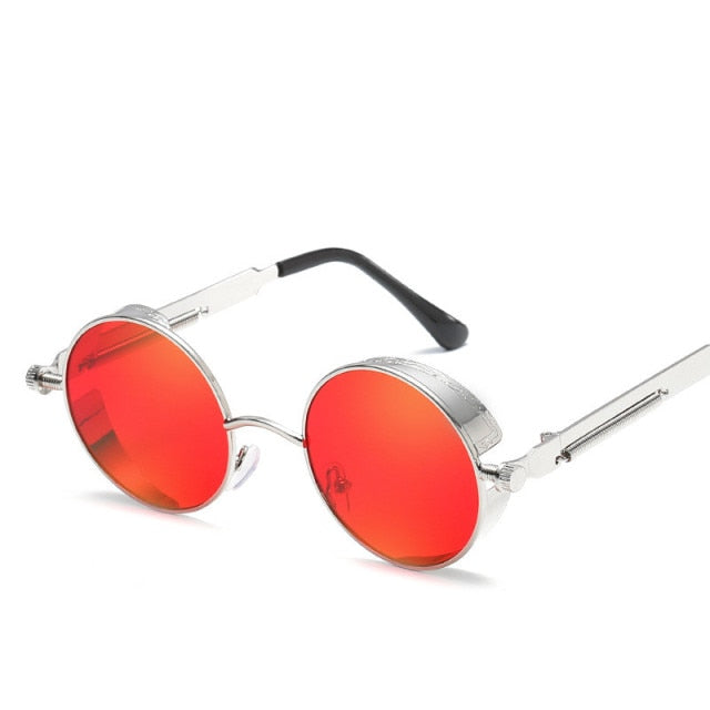 Kreative Runde Retro Runde Metall Sonnenbrille | Karnz