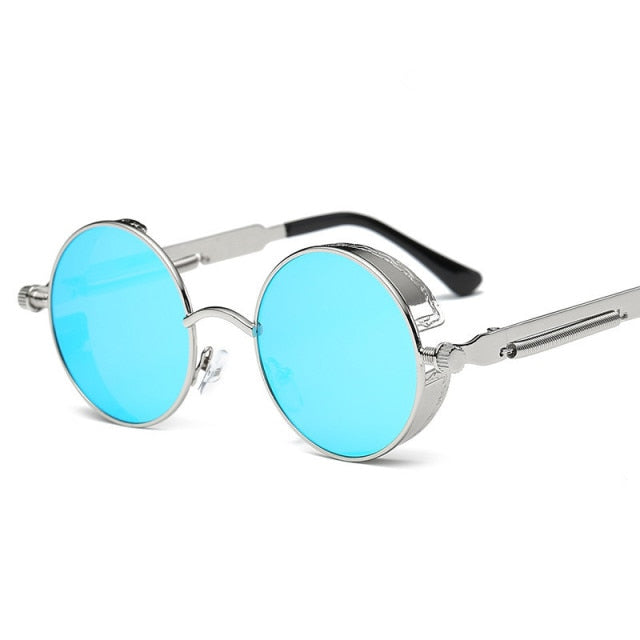 Kreative Runde Retro Runde Metall Sonnenbrille | Karnz