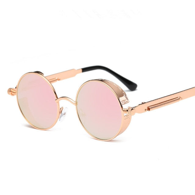 Kreative Runde Retro Runde Metall Sonnenbrille | Karnz