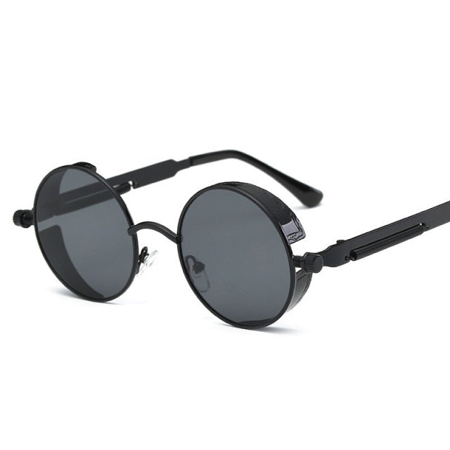 Kreative Runde Retro Runde Metall Sonnenbrille | Karnz