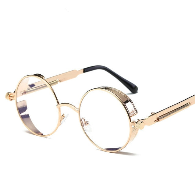 Kreative Runde Retro Runde Metall Sonnenbrille | Karnz