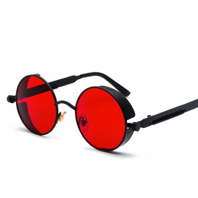 Kreative Runde Retro Runde Metall Sonnenbrille | Karnz
