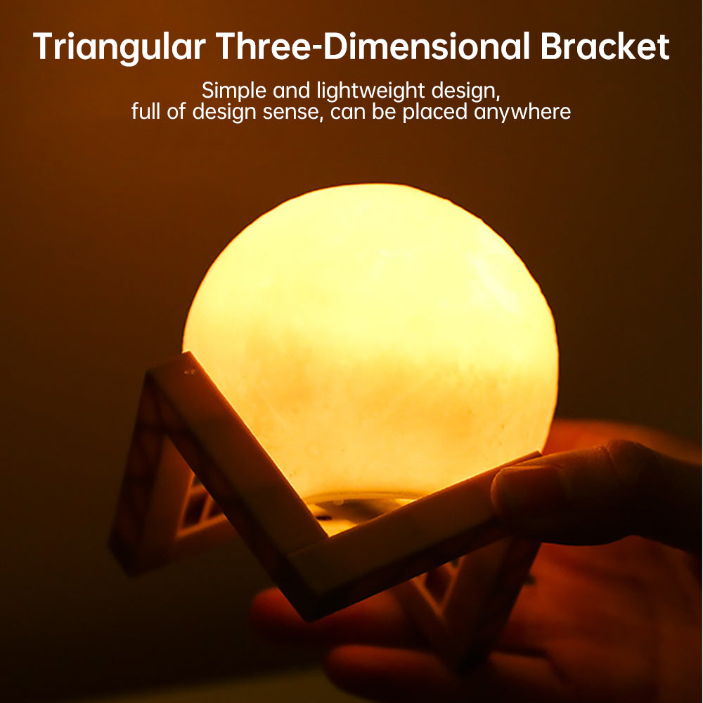 3D Light Touch Switch Wiederaufladbare Mond Nachtlampe | Karnz