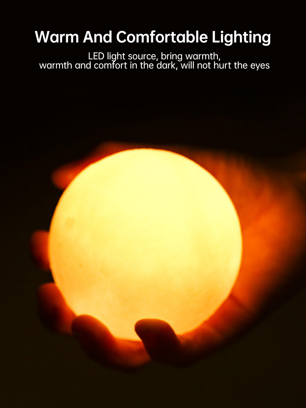 3D Light Touch Switch Wiederaufladbare Mond Nachtlampe | Karnz