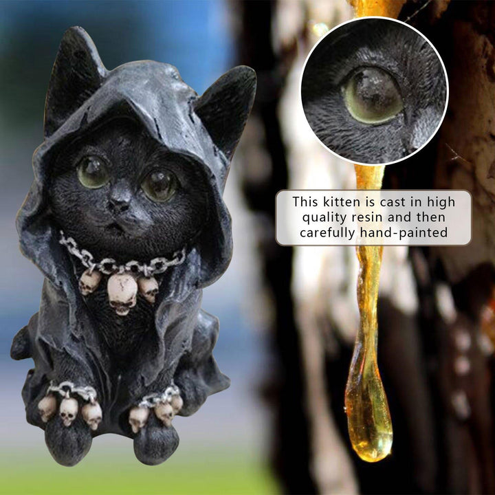 Resin Schwarze Katze Statue Dekor | Karnz