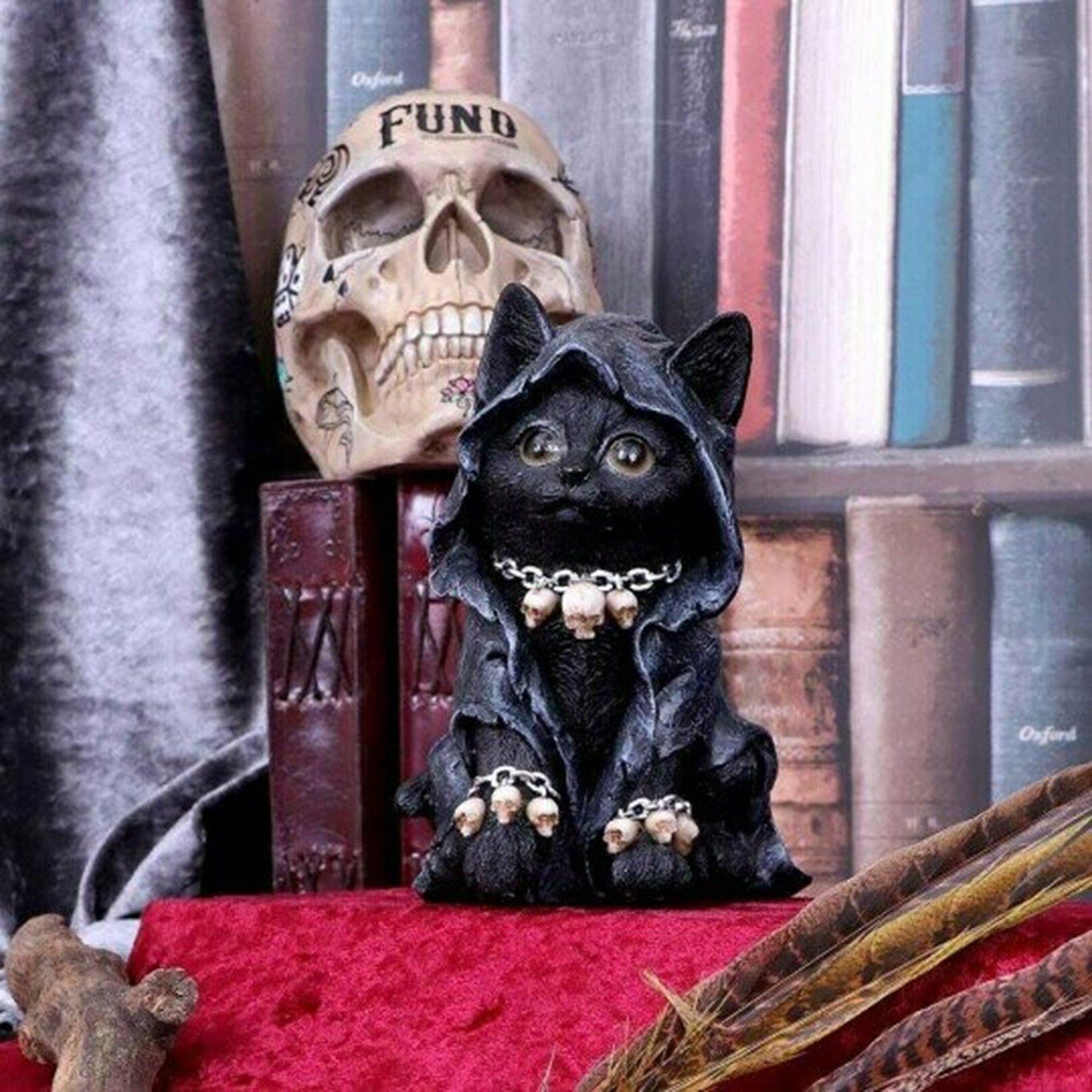 Resin Schwarze Katze Statue Dekor | Karnz
