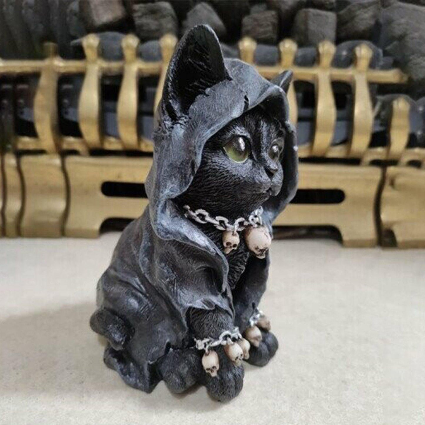 Resin Schwarze Katze Statue Dekor | Karnz