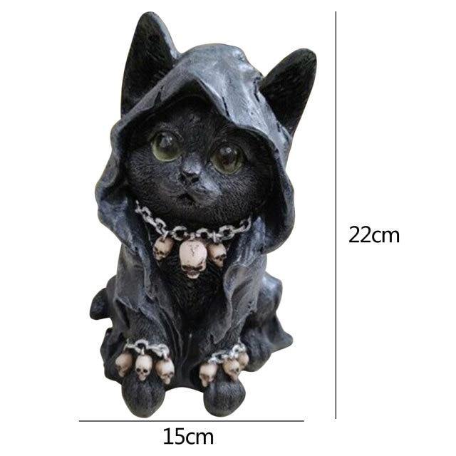 Resin Schwarze Katze Statue Dekor | Karnz
