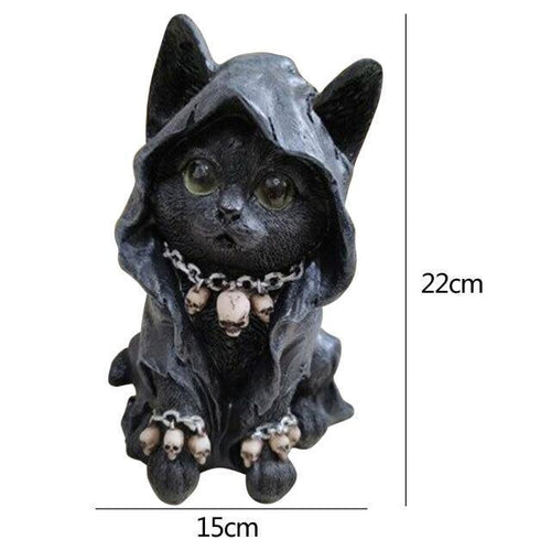 Resin Schwarze Katze Statue Dekor | Karnz
