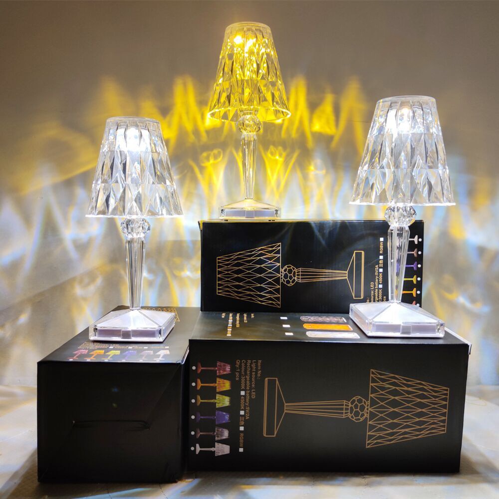 Diamant Acryl Tischlampe | Karnz