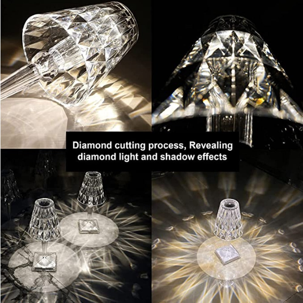Diamant Acryl Tischlampe | Karnz