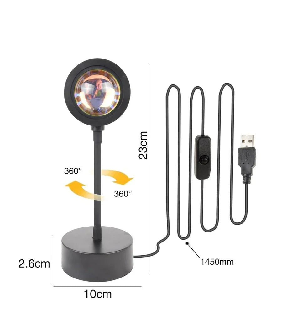 Sonnenuntergang Lampe mit 4 Farben - GlowSphere | Karnz