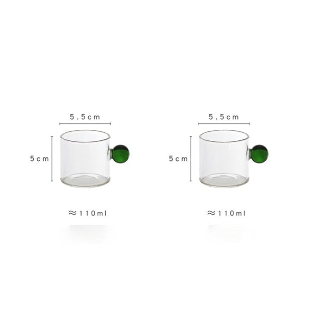 Globe Handgriff Glas Espresso Tasse | Karnz