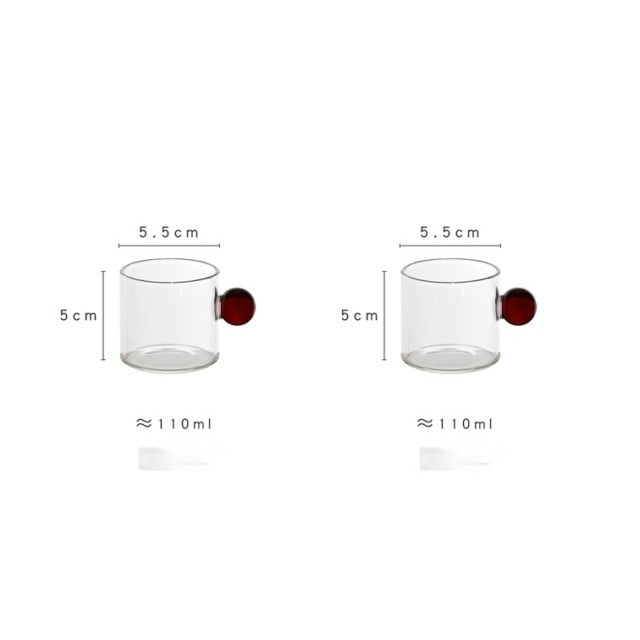 Globe Handgriff Glas Espresso Tasse | Karnz