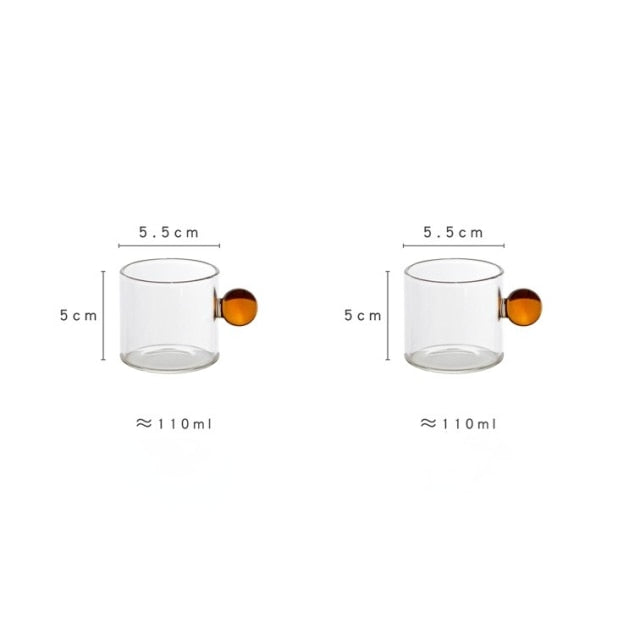 Globe Handgriff Glas Espresso Tasse | Karnz