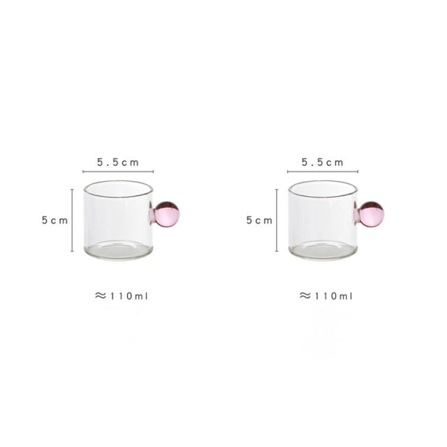 Globe Handgriff Glas Espresso Tasse | Karnz