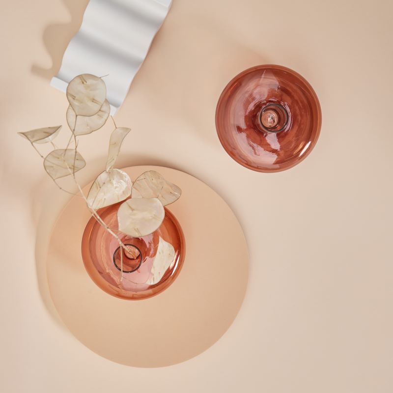 Moderner Glas-Kerzenhalter-Braun | Karnz