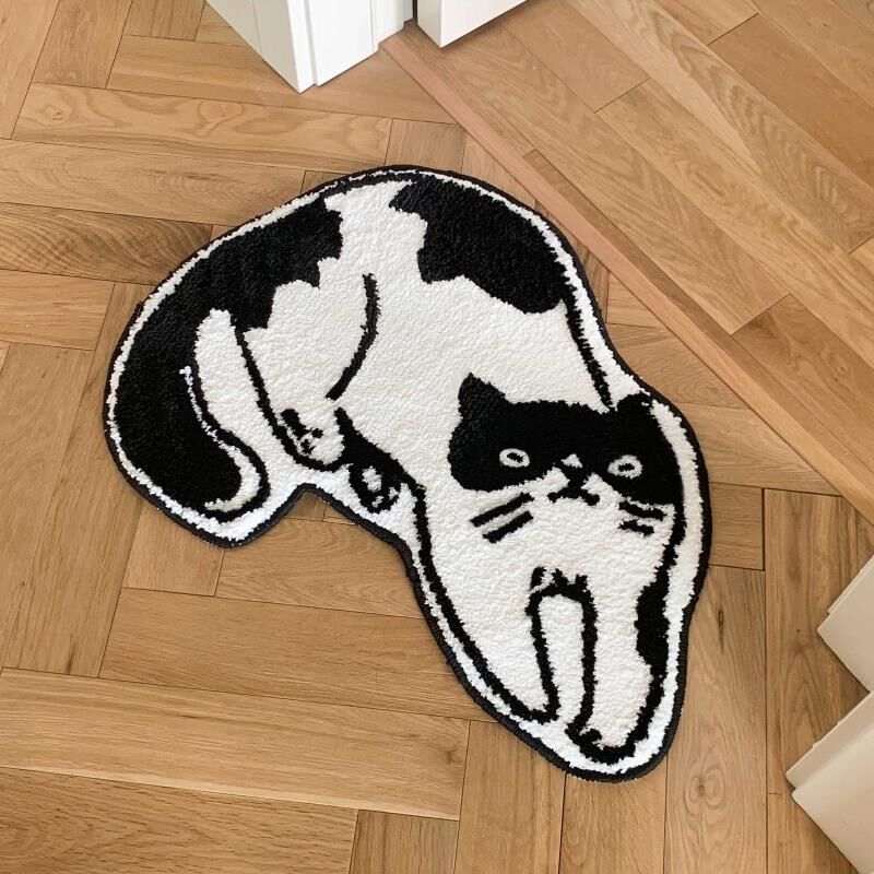 Schwarz & Weiß Katzenteppich | Karnz