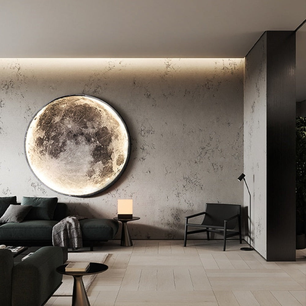 3D-LED-Decken- oder Wandleuchte mit Mond- oder Erdmotiv