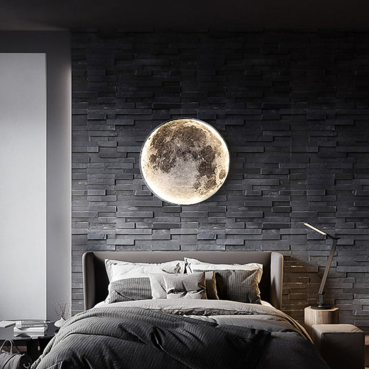 3D-LED-Decken- oder Wandleuchte mit Mond- oder Erdmotiv