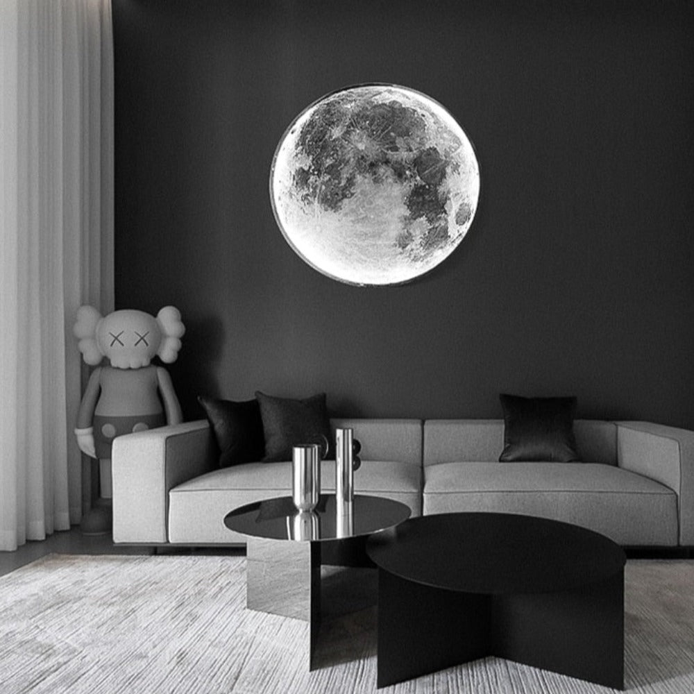 3D-LED-Decken- oder Wandleuchte mit Mond- oder Erdmotiv