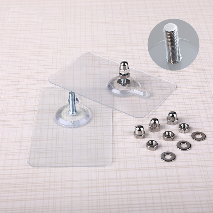 10 Stück Schwerlast Punch-Free Transparente Klebehaken